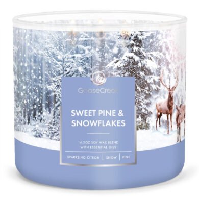 Svíčka 0,41 KG SWEET PINE & SNOWFLAKES, aromatická v dóze, 3 knoty  (ZGC-GC15747)