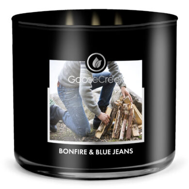 Svíčka MENS COLLECTION 0,41 KG BONFIRE & BLUE JEANS, aromatická v dóze, 3 knoty  (ZGC-MC15997)