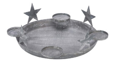 DOP Svícen adventní, šedá, pr. 43,5cm  (ZGE-22002302)