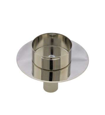 Zápich svícen kovový, kruhový, stříbrná, 7,5x6cm  (ZGE-22103435)