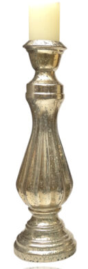Svícen DICIEMBRE stříbrný, v. 55cm  (ZSM-4652F194)