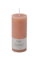 Svíčka ED RUSTIC pr.60x140 mm, růžová | starorůžová|beige - Dekorativní svíčka pro dokonalý interiér.