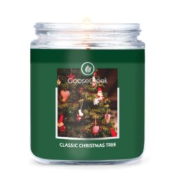 Svíčka s 1-knotem 0,2 KG CLASSIC CHRISTMAS TREE, aromatická v dóze KP - Vonné svíčky ve skle s plechovým šroubovacím uzávěrem, jedním knotem a délkou hoření více jak 45 hodin.