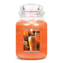 Svíčka 0,68 KG Pomerančová krémová soda, aromatická v dóze SP - Vonné svíčky ve skle s víkem, dvěma knoty a délkou hoření více jak 150 hodin. Vhodné i pro provonění velkých prostor