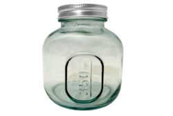 Sklenice s víčkem, 0,35Kg, čirá - Krásná sklenice z ECO produktů VIDRIOS SAN MIGUEL 100% spotřebitelsky recyklované sklo s certifikací GRS.