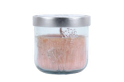 Svíčka ve sklenici s pampeliškou Skořice - Krásná svíčka ve sklenici z ECO produktů VIDRIOS SAN MIGUEL 100% spotřebitelsky recyklované sklo s certifikací GRS.